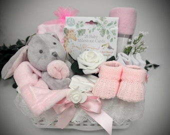 Pink New Baby Gift Hamper: Baby shower, Maternity Gift.