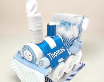 Train Style Baby Hamper: Baby Shower | Maternity Leave and Newborn Essentials Gift Set