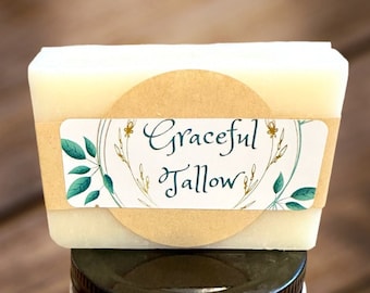 Talgshampoo, Körperseife, handgefertigt, aus Talg von Weidetieren, Geschenkidee für Fleischfresser, tierische Seife, handgefertigt, hausgemacht, rein natürliche Seifenstücke