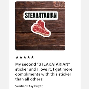 Steak Lover sticker for Meat Lover gift for Grilling gifts for Barbecue BBQ Lovers presents for Him Funny Steakatarian  Carnivore Stickers