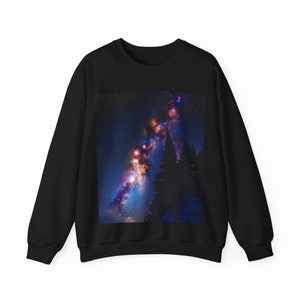 Cosmic galaxy stars milkyway night sky constellations Sweatshirt