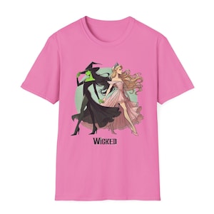Two VERY POPULAR WITCHES Unisex Softstyle T-Shirt, Green Lime and Pink Azalea, Beautiful T-Shirts, All Sizes, Original & Exclusive for Fans
