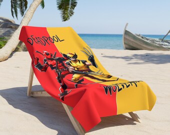 The BAD TOUCH DUO Beach Towel, Two Famous Frenemies Exclusive Beach Towel, Original Designs, Perfect Gift or Self Gift Beach Towel for Fans
