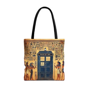 The PHARAOH&#39;S DREAM Exclusive DW Tote Bag, Beautiful Egyptian Inspired Artistic Design, Really Beautiful Unique Gift for Fans of The Doctor