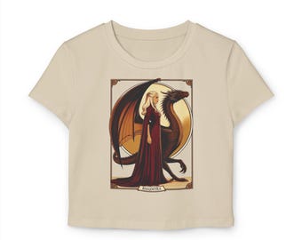 The PRINCESS of DRAGONSTONE and the Dragon Super Cute T-Shirt, Beautiful Fantasy Crop Top, Gift for Her, Perfect Original Gift For HOTD Fan