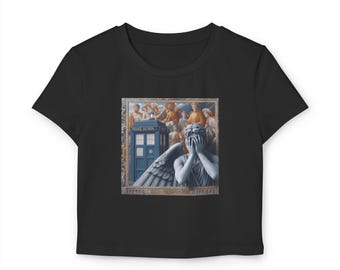 WEEPING ANGEL Exclusive Super Cute Tee, The Doctor Unique Shirt, Cute DW Crop Top, Casual Wear, Geeky Fashion, Perfect Whovian Gift for Her