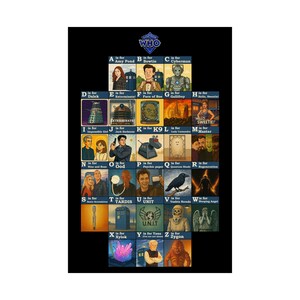 The ABCs Of The DOCTOR Exclusive Poster, Amazing Unique DW Wall Art, The Doctor Original Matte Poster, DrW Home Decor, Perfect Whovian Gift