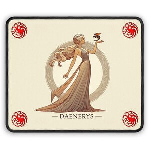 THE DRAGON&#39;S DAUGHTER Exclusive Mouse Pad, Great GoT Gift for Fan, Princess of Dragonstone, The Unburnt, Queen of Mareen Original Mouse Pad