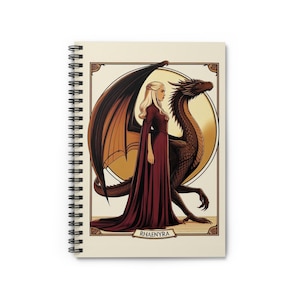 The PRINCESS Of DRAGONSTONE and the Dragon Really Beautiful Spiral Notebook - Ruled Line, Perfect Gift for Fans of HOTD and The Black Queen