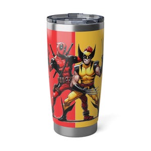 The BAD TOUCH DUO Beeindruckender 20 Unzen Becher, zwei berühmte Frenemies Original Amazing Tumbler, perfekter exklusiver Becher für Film- und Comic-Fan