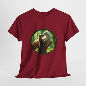 WIZARDRY STUDENT And Her Griffin Unisex Heavy Cotton Tee, HP Fan Gift, Exclusive and Beautiful Illustration T-Shirt, Four Colors, All Sizes
