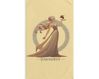 The DRAGON'S DAUGHTER Schönes exklusives Handtuch, GoT Home Decor Handtuch, niedliche Art Deco Exclusive GOT Illustration, Perfektes Geschenk für Fans