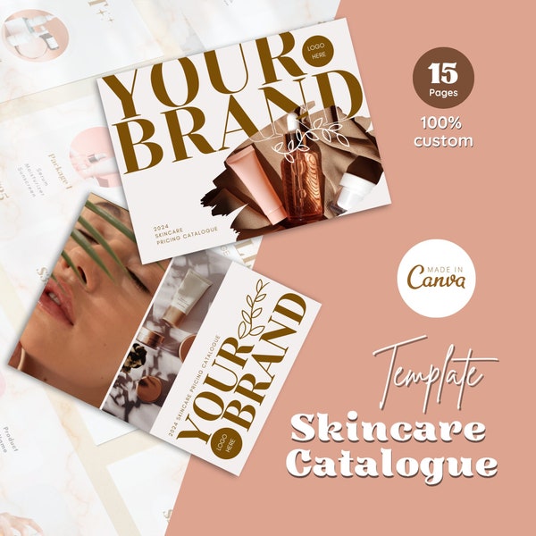 Custom Beauty Skincare Catalog Template: Elevate Brand Presence & Boost Sales, Product catalog, Pricing list, Beauty Branding, Ebook covers