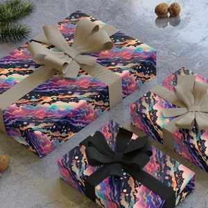 Carta da regalo galattica: design colorato con stelle e nuvole cosmiche, per magici momenti regalo | Design da sogno | Grande