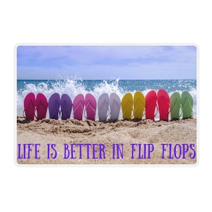 Our Southern Sass Collection - &quot;Flip Flops&quot; - floor matt