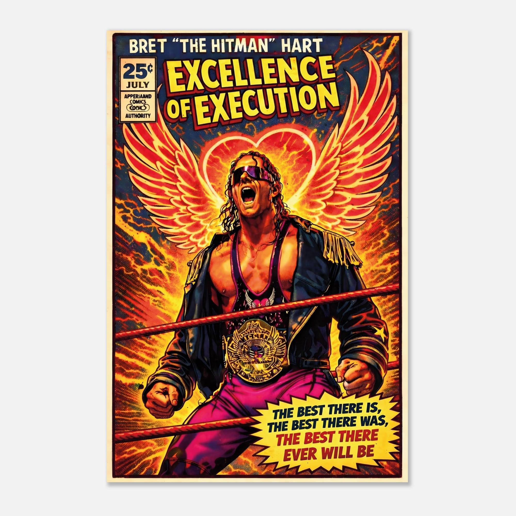 T-shirt Vintage Bret Hart The Hitman Années 90 - Unisexe Concert DO894 - NEUF