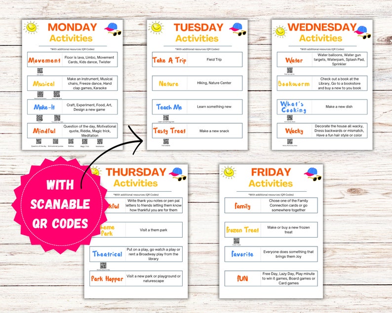 Kids Summer Schedule