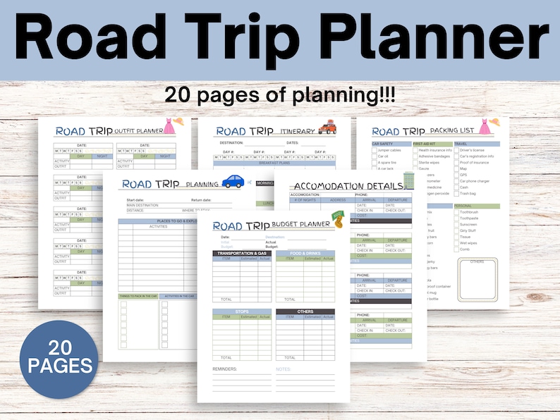 Road Trip Planner Family Road Trip Road Trip Essentials Trip Planner