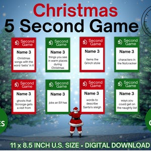 Jogo de Natal de 5 segundos, Jogo de festa de Natal, Jogos de Natal, Curiosidades de Natal, Jogos divertidos de Natal, Jogos de família de Natal