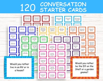 Conversation Starter Dinner Discussion Icebreaker Game for Car Ride Activity For Social Skills Communication Cards Boredom Buster Road Trip