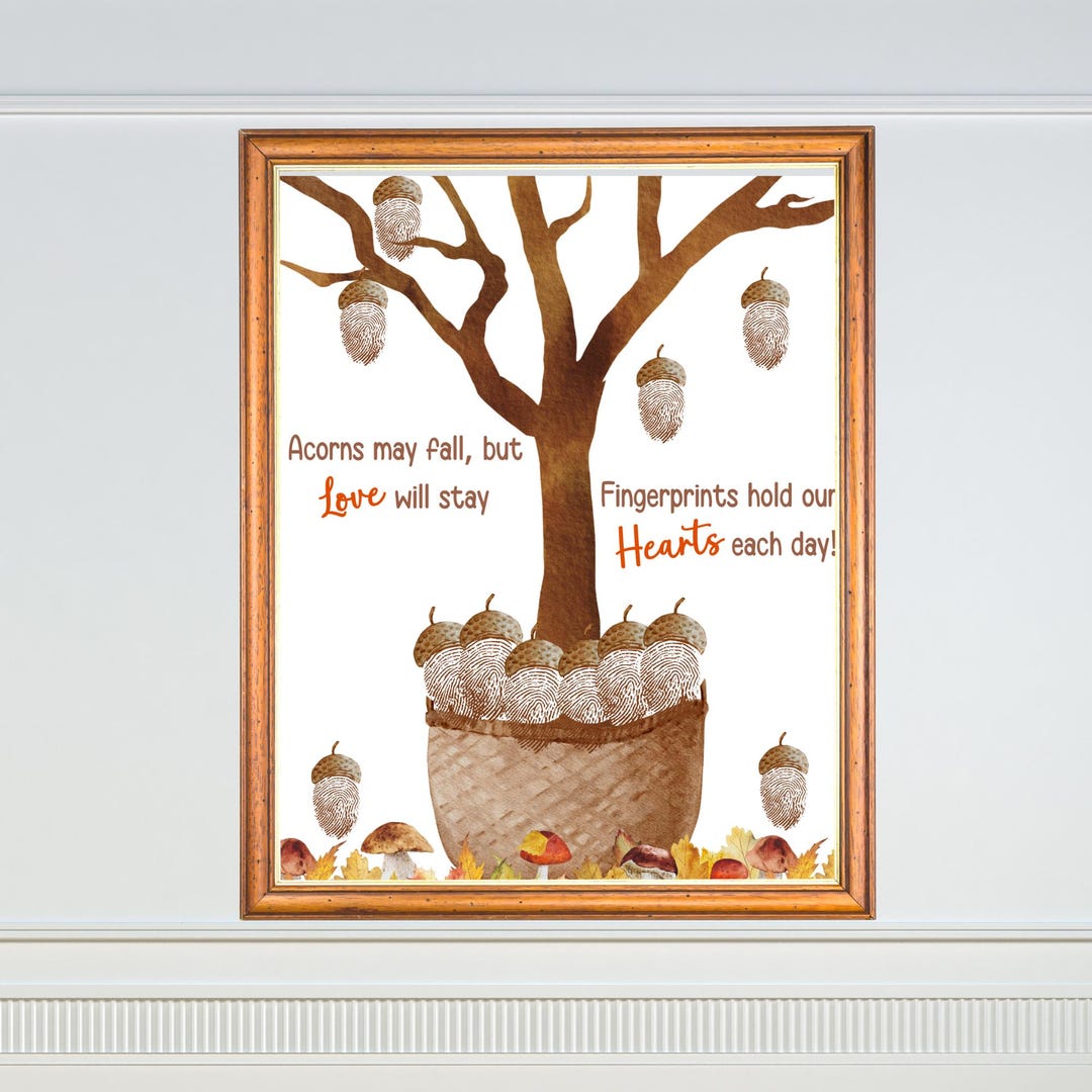 Fall Fingerprint Tree Handprint Craft Keepsake Handprint Poem Fall ...