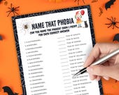Halloween Trivia Quiz Phobia Game For Adults Teens Kids Fun Halloween Party Spooky Games Family Game Night Youth Group or Office Party Game