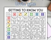 Get To Know You Team Building Office Games Conversation Starter Group Icebreaker Game Dice Icebreaker Questions Activity Work Party Game