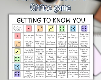 Get To Know You Team Building Office Games Conversation Starter Group Icebreaker Game Dice Icebreaker Questions Activity Work Party Game