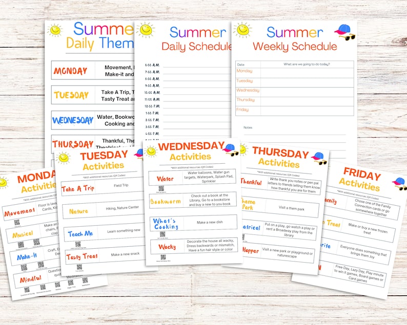 Kids Summer Schedule