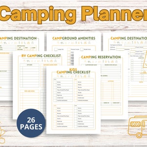 Camping Planner, Camping Checklist, Camping List, Kids Packing Checklist, Camper Checklist, Vacation Planning, RV Checklist, Trip Planner