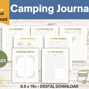 Camping Journal, Adventure Journal, RV Travel Journal, Travel Journal, Camping Planner, Printable Journal, Kids Travel Journal, Camping Book