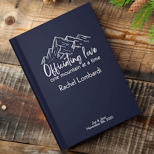Libro de oficiante de boda personalizado, regalo para amigo oficiante, agradecimiento al oficiante, pastor de bodas, boda en la montaña, cuaderno de ceremonia, diario
