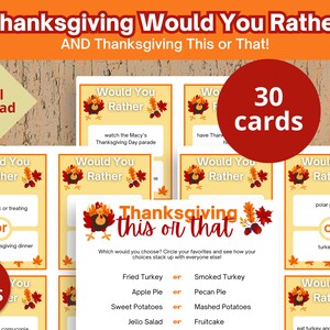 Thanksgiving Would You Rather, Thanksgiving Activity, Thanksgiving Games, Thanksgiving Classroom Activity, Fall Would You Rather, Fall Game