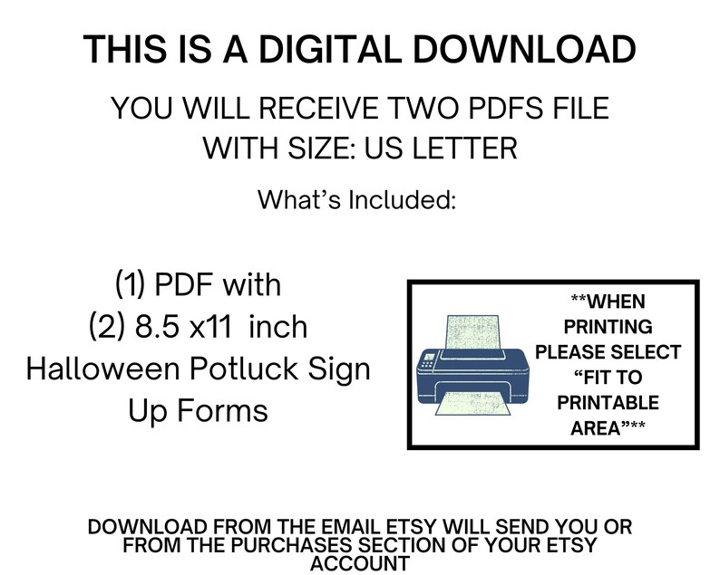 Halloween Potluck Sign up Sheet, Halloween Party Potluck Form ...