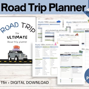 Road Trip Planner, Family Road Trip, Road Trip Essentials, Trip Planner, Travel Planner, Packing Checklists, Family Trip, Vacation Planner
