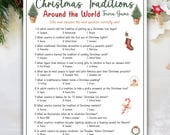 Christmas Traditions Around The World Christmas Trivia Christmas Holiday Office Work Party Christmas School Homeschool Resource Activity