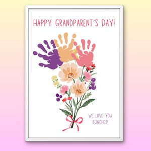 Handabdruck zum Großeltern-Tag, Geschenk zum Großeltern-Tag, DIY-Geschenk für Großeltern, Geschenk zum Tag der Großeltern, Geschenk-Andenken der Großeltern