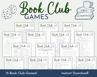 Book Club Games for Icebreaker Book Club Discussion Host Book Club Kit for Reading Club Book Review Book Club Activity for Library Book Club