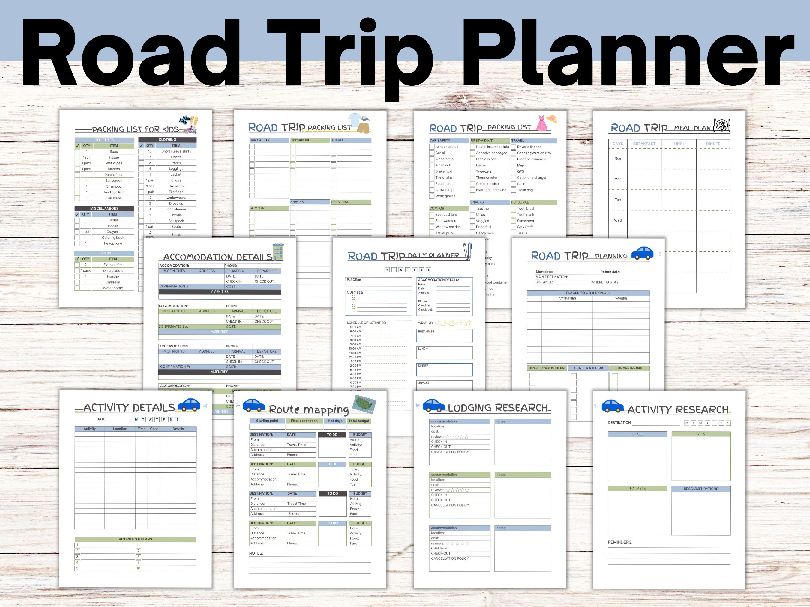 Road Trip Planner Family Road Trip Road Trip Essentials Trip Planner