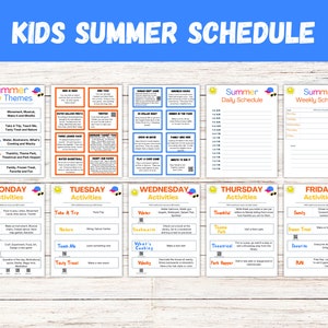 Kids Summer Schedule