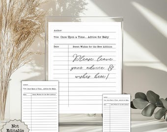 Library Card Advice And Wishes For Parents New Chapter Storybook Theme Book Club Literary Shower Advice Cards Activity