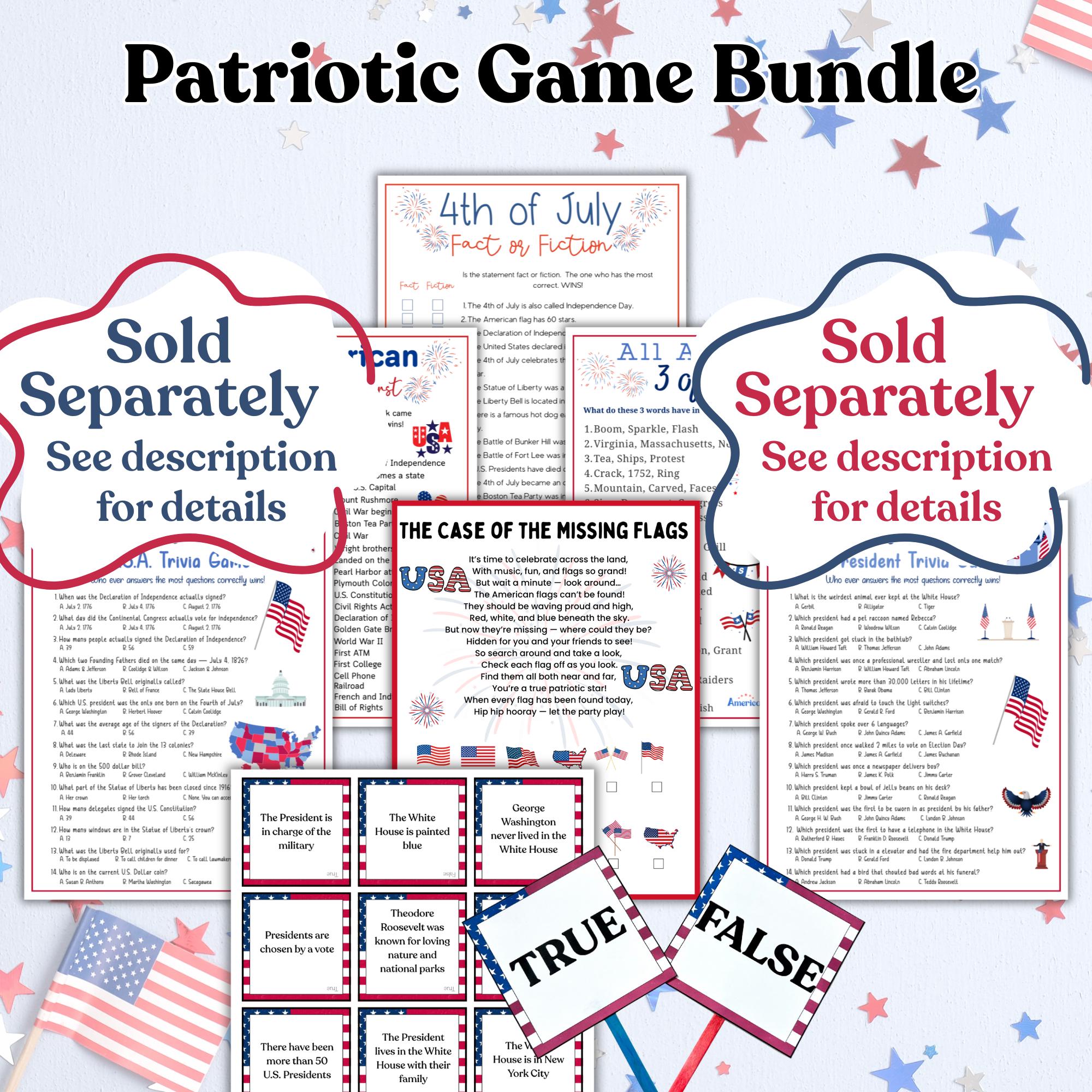 4th of July Trivia Game USA Fun Facts Trivia Quiz Which Came First ...