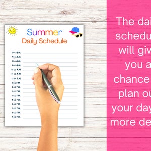 Kids Summer Schedule