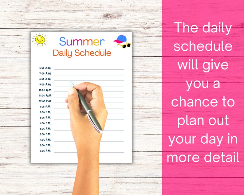 Kids Summer Schedule