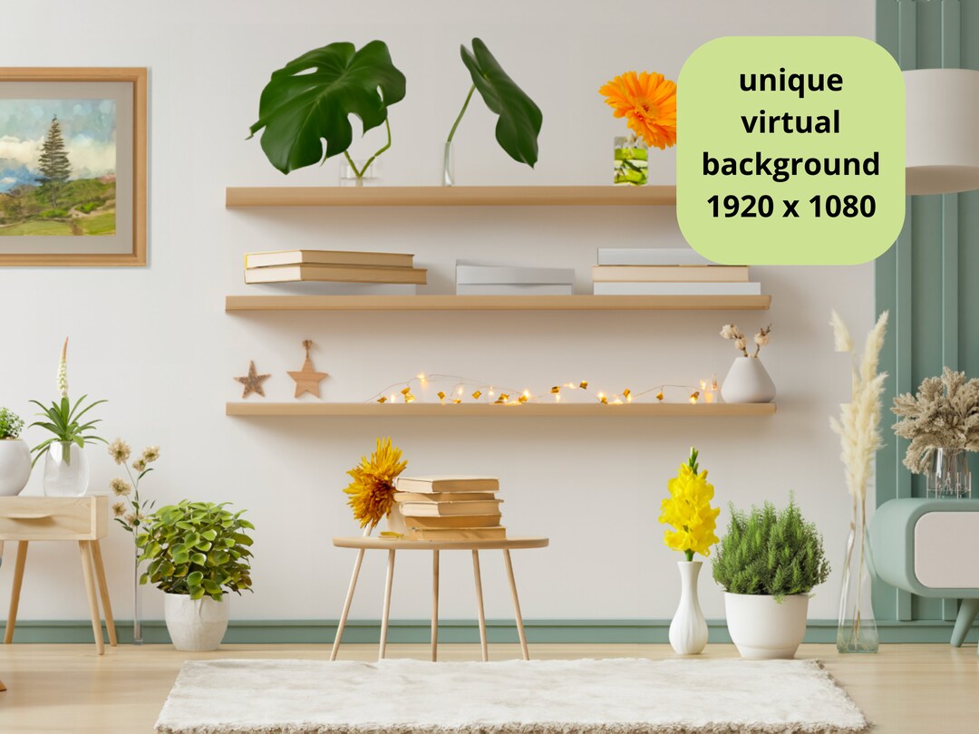 Indoor Plants Zoom Background Virtual Background Fresh Etsy