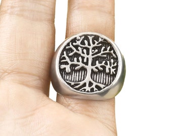 Sterling Silver Dainty Little Tree of Life Ring, Leaf Ring, Tree Ring, Fortune Ring, Silver Rings