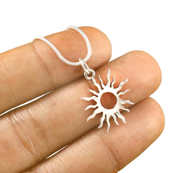 Sunburst Necklace, 14k Gold Filled Half Sun Necklace, Sun Rays