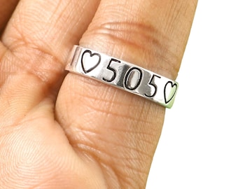 Arctic Monkeys 505 Silver Stackable Adjustable Ring Gift Present Jewellery Hand Stamped Personalised Fan Dainty Merch