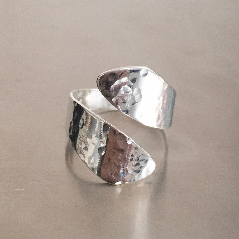 Wide Sterling Silver Ring for Men or for Women, Unisex Silver Ring With  Modern Square Shape With Brushed and Shiny Finish duality Ring 