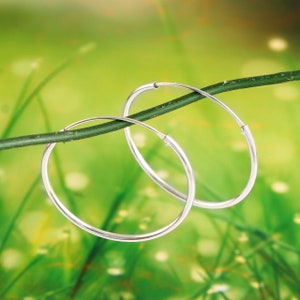 Endless Thin Hoop Earrings By Caitlyn Minimalist Silver & Gold Hoops Minimalist Jewelry for your Everyday Stack image 2